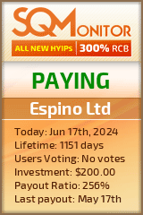 Espino Ltd HYIP Status Button