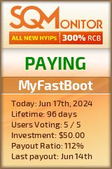 MyFastBoot HYIP Status Button