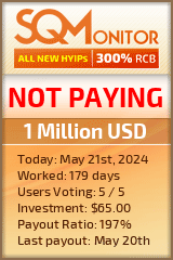 1 Million USD HYIP Status Button