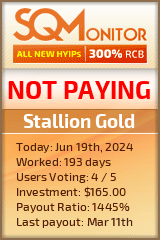 Stallion Gold HYIP Status Button