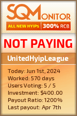UnitedHyipLeague HYIP Status Button