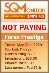 Forex Prestige HYIP Status Button