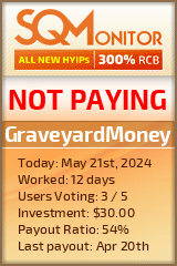 GraveyardMoney HYIP Status Button