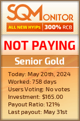 Senior Gold HYIP Status Button