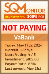 VaBank HYIP Status Button