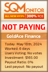 GoldAce Finance HYIP Status Button