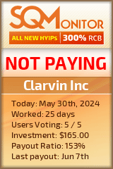 Clarvin Inc HYIP Status Button