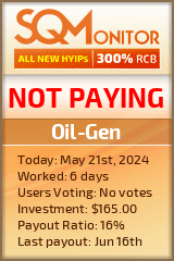 Oil-Gen HYIP Status Button
