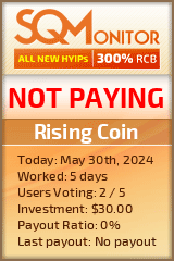 Rising Coin HYIP Status Button