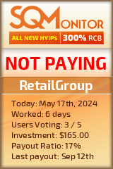RetailGroup HYIP Status Button