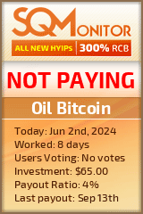 Oil Bitcoin HYIP Status Button