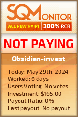 Obsidian-invest HYIP Status Button