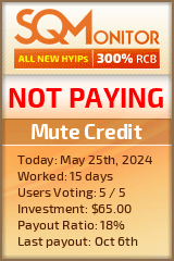 Mute Credit HYIP Status Button