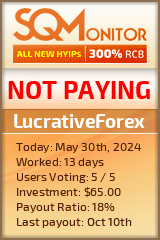 LucrativeForex HYIP Status Button