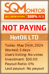 HotOil LTD HYIP Status Button