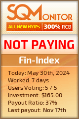 Fin-Index HYIP Status Button