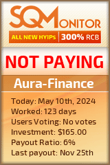 Aura-Finance HYIP Status Button