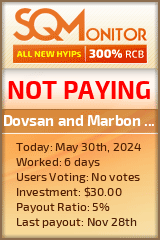 Dovsan and Marbon Inc. HYIP Status Button