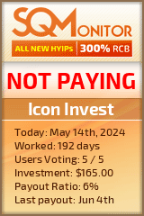 Icon Invest HYIP Status Button
