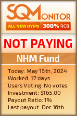 NHM Fund HYIP Status Button