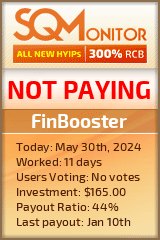FinBooster HYIP Status Button
