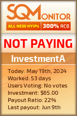 InvestmentA HYIP Status Button