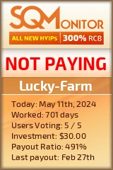 Lucky-Farm HYIP Status Button