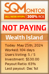 Wealth Island HYIP Status Button