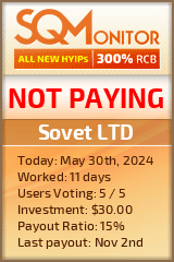 Sovet LTD HYIP Status Button