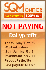 Dailyprofit HYIP Status Button