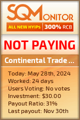 Continental Trade Markets HYIP Status Button