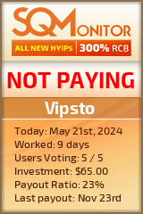 Vipsto HYIP Status Button