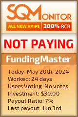 FundingMaster HYIP Status Button