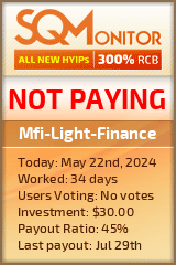 Mfi-Light-Finance HYIP Status Button