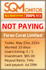 Forex Coral Limited HYIP Status Button