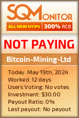 Bitcoin-Mining-Ltd HYIP Status Button