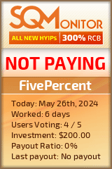 FivePercent HYIP Status Button