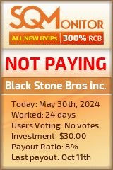 Black Stone Bros Inc. HYIP Status Button
