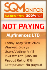 Alpfinances LTD HYIP Status Button