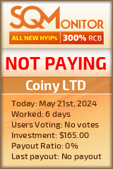 Coiny LTD HYIP Status Button