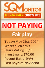 Fairplay HYIP Status Button