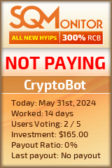 CryptoBot HYIP Status Button