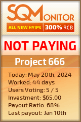 Project 666 HYIP Status Button