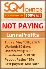 LunnaProfits HYIP Status Button