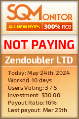 Zendoubler LTD HYIP Status Button