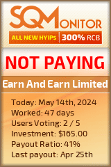 Earn And Earn Limited HYIP Status Button