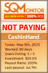 CashInHand HYIP Status Button