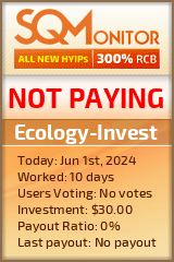 Ecology-Invest HYIP Status Button