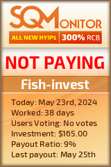 Fish-invest HYIP Status Button