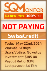 SwissCredit HYIP Status Button
